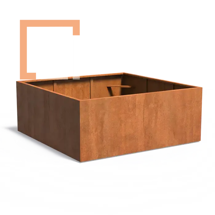 Cortenový květináč carrez