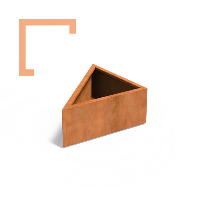 Cortenový květináč Triangle
