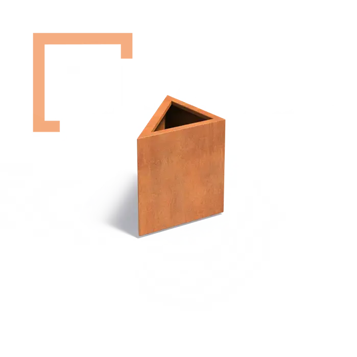 Cortenový květináč Triangle