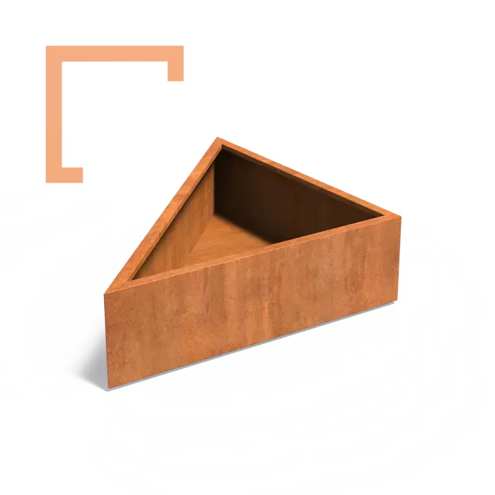 Cortenový květináč Triangle