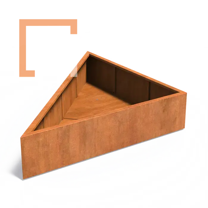 Cortenový květináč Triangle