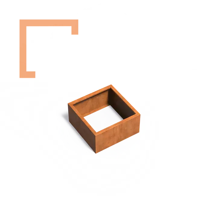 Cortenový květináč Carrez bez dna