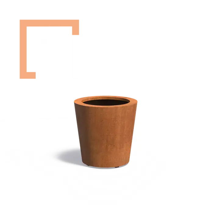 Cortenový květináč Conic