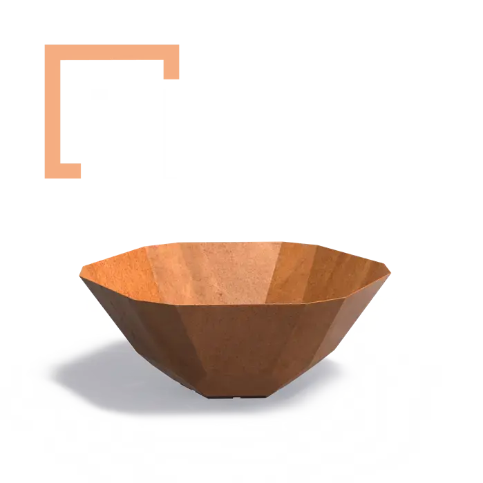 Cortenový květináč Facet