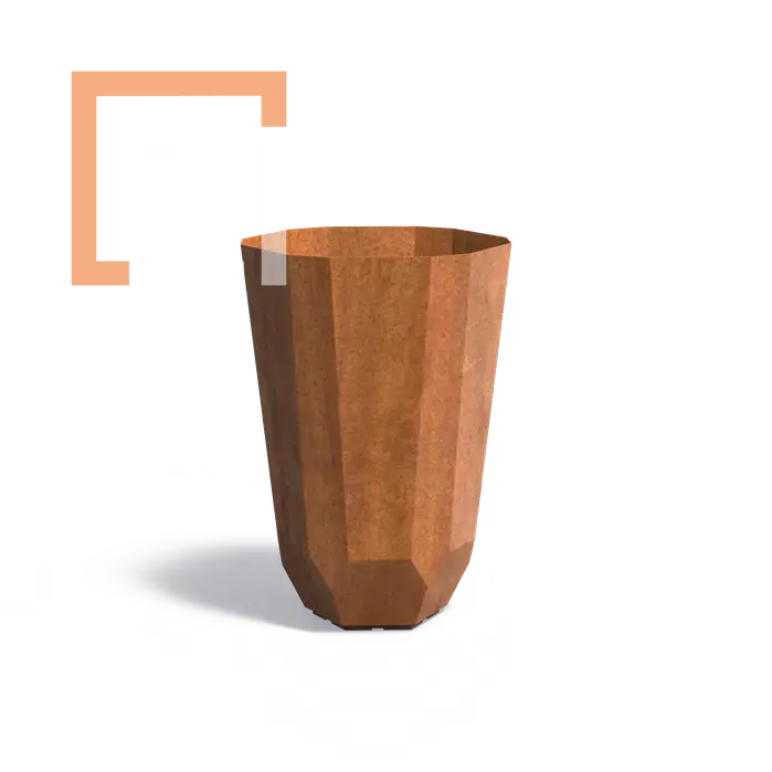 Cortenový květináč Facet