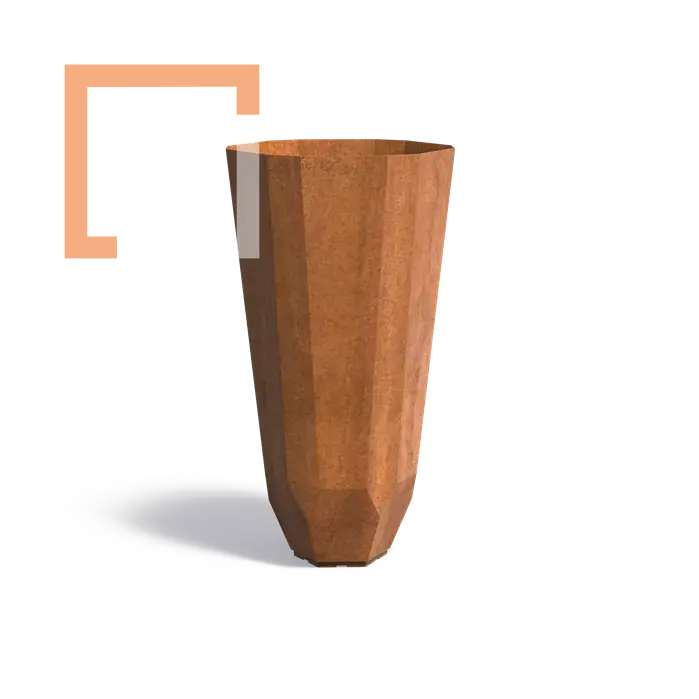 Cortenový květináč Facet