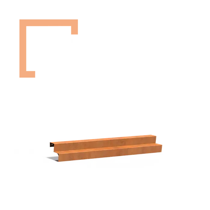 Cortenové schodiště 2 stupně
