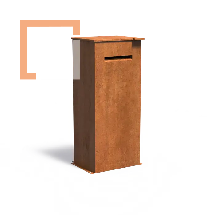 Cortenová schránka Case