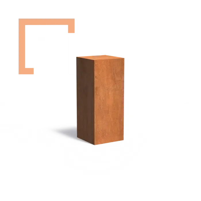 Cortenový blok (stolek)