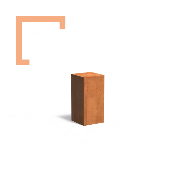 Cortenový blok (stolek)