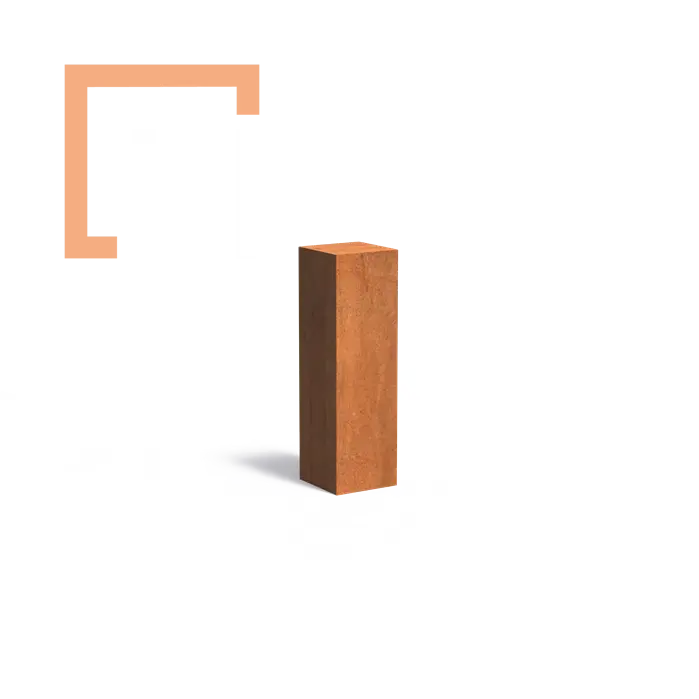 Cortenový blok (stolek)