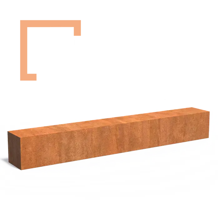 Cortenový blok (stolek)