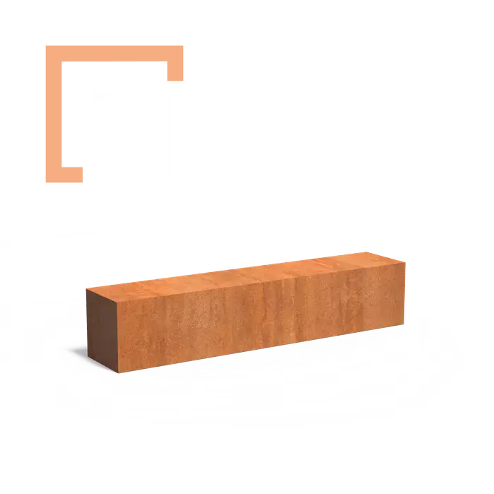Cortenový blok (stolek)