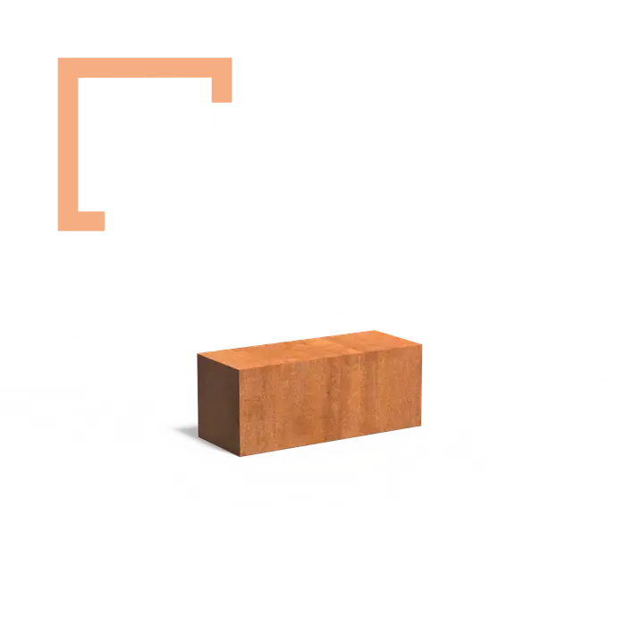 Cortenový blok (stolek)
