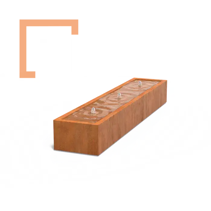 Cortenová fontána Table - 3 trysky