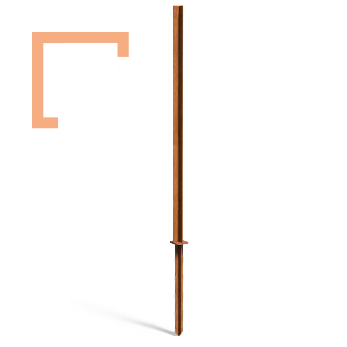 Fixační sloupek dekoračních panelů cortenový