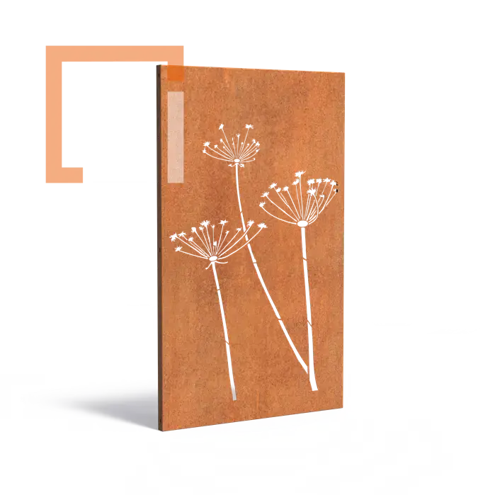 Cortenový dekorační panel
