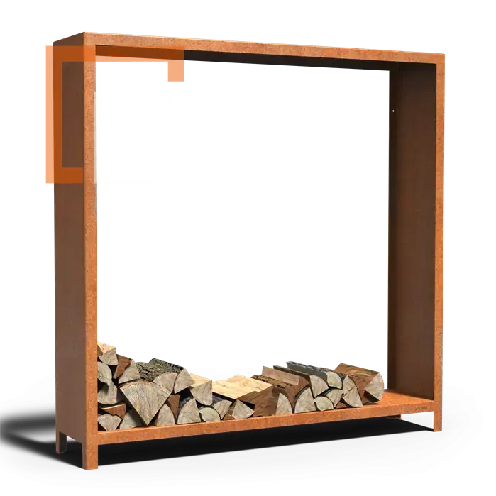Cortenový stojan na dřevo Logg