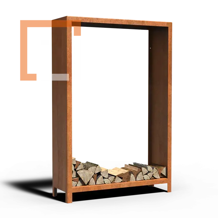 Cortenový stojan na dřevo Logg