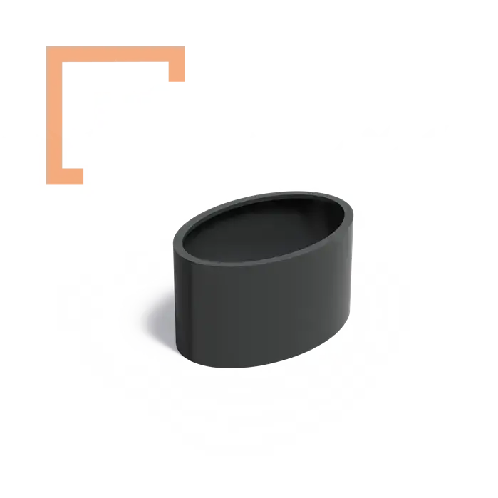 Hliníkový květináč Elipse bez dna
