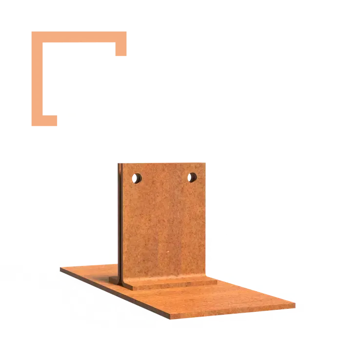 Cortenový držák obrubníku