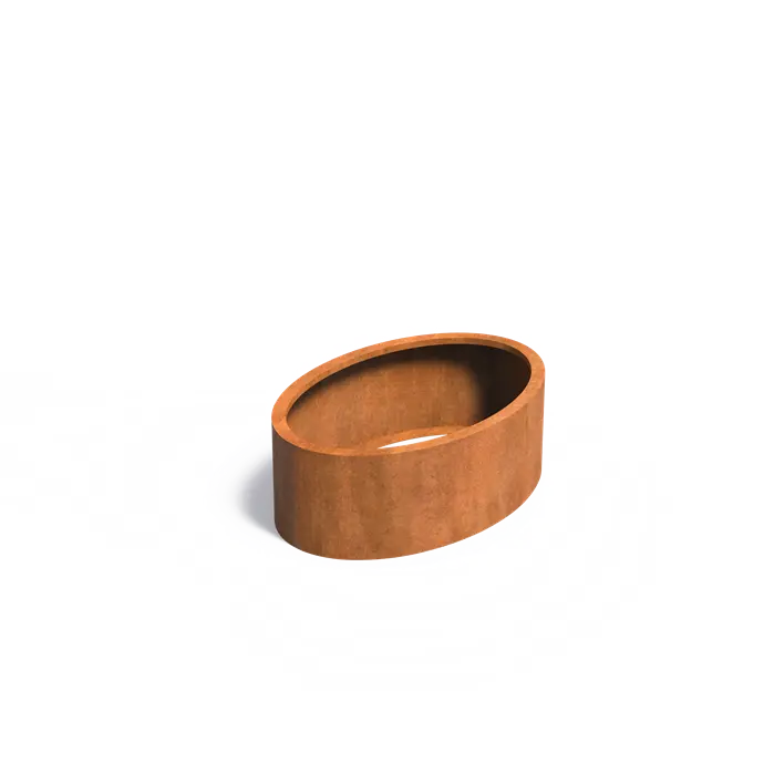 Cortenový květináč Elipse bez dna