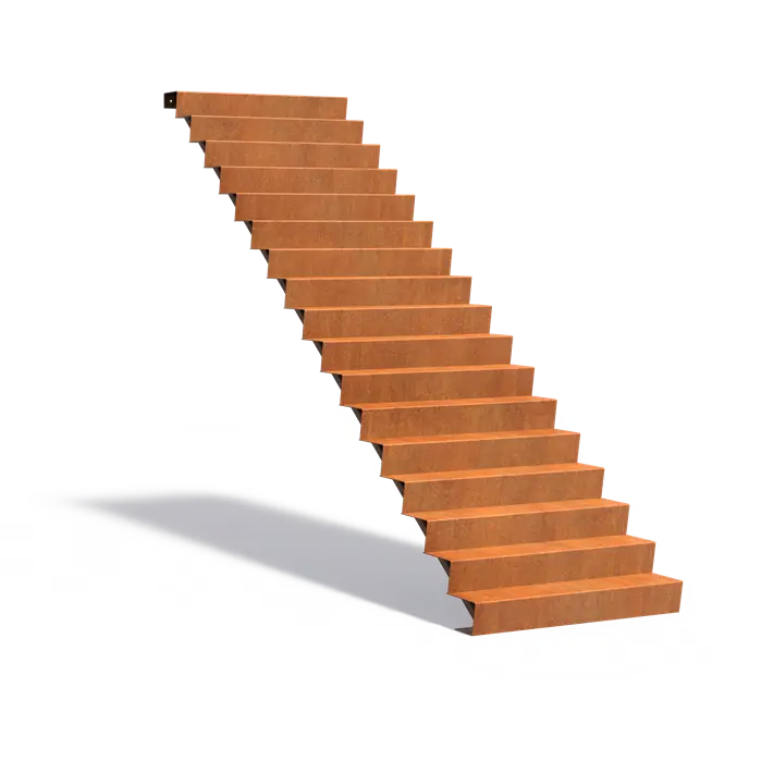 Cortenové schodiště 17 stupňů