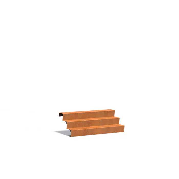 Cortenové schodiště 3 stupně