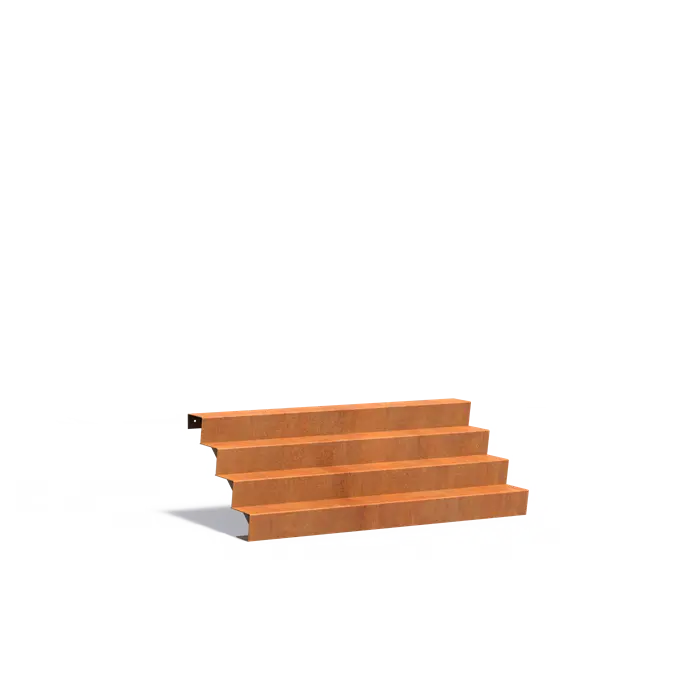 Cortenové schodiště 4 stupně