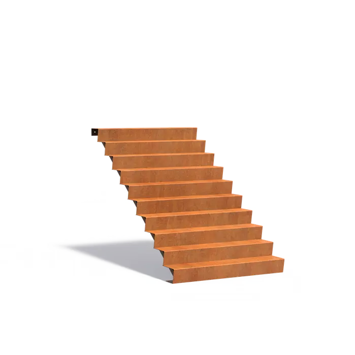 Cortenové schodiště 10 stupňů