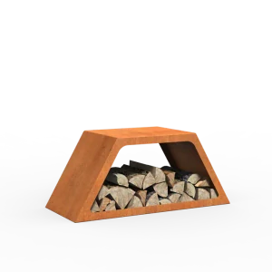 Cortenový dřevník Hex poloviční díl