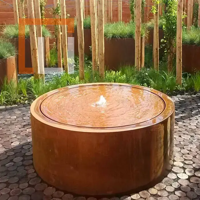 Cortenová fontána Table Round