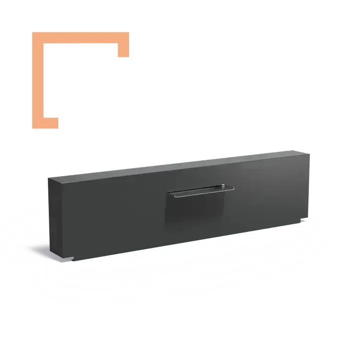 Hliníková vodní stěna s přepadem 600 mm - ukotvená