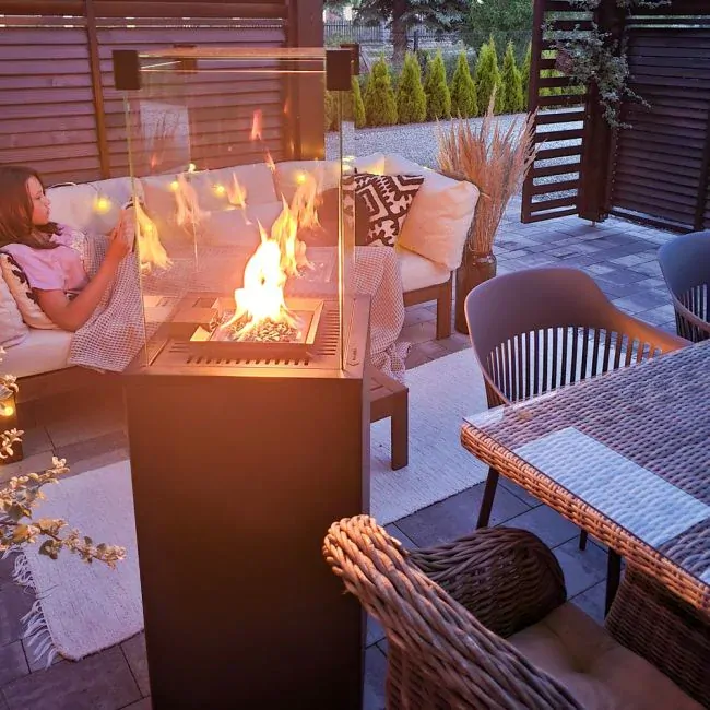 Plynové terasové topení Patio mini s manuálním ovládáním
