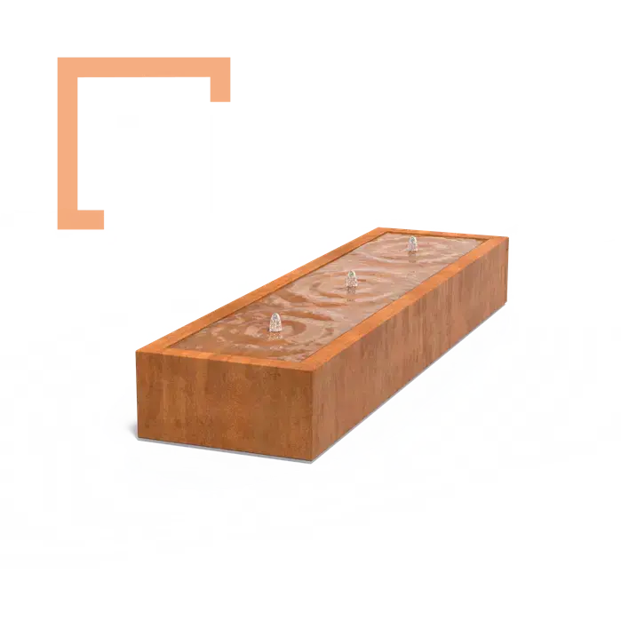 Cortenová fontána Table - 3 trysky