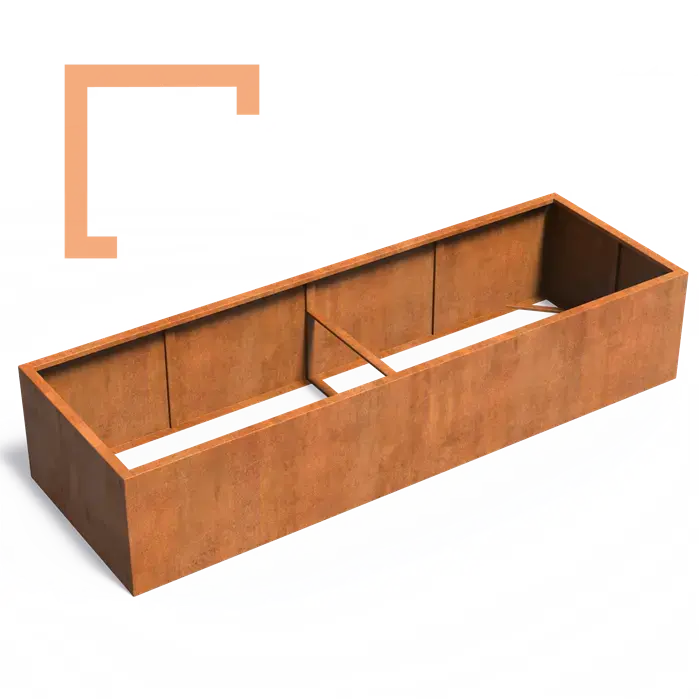 Cortenový květináč Carrez bez dna