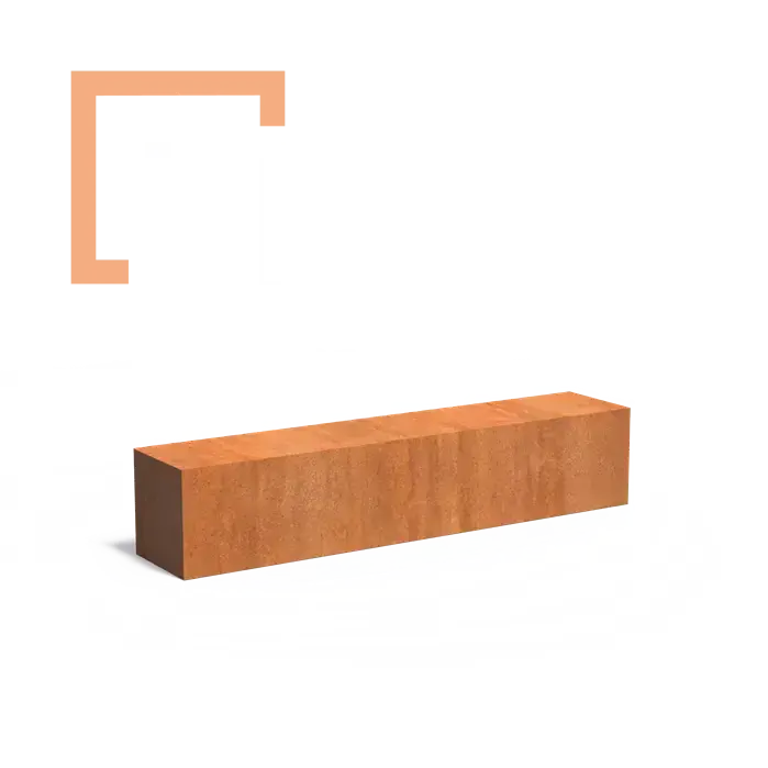 Cortenový blok (stolek)