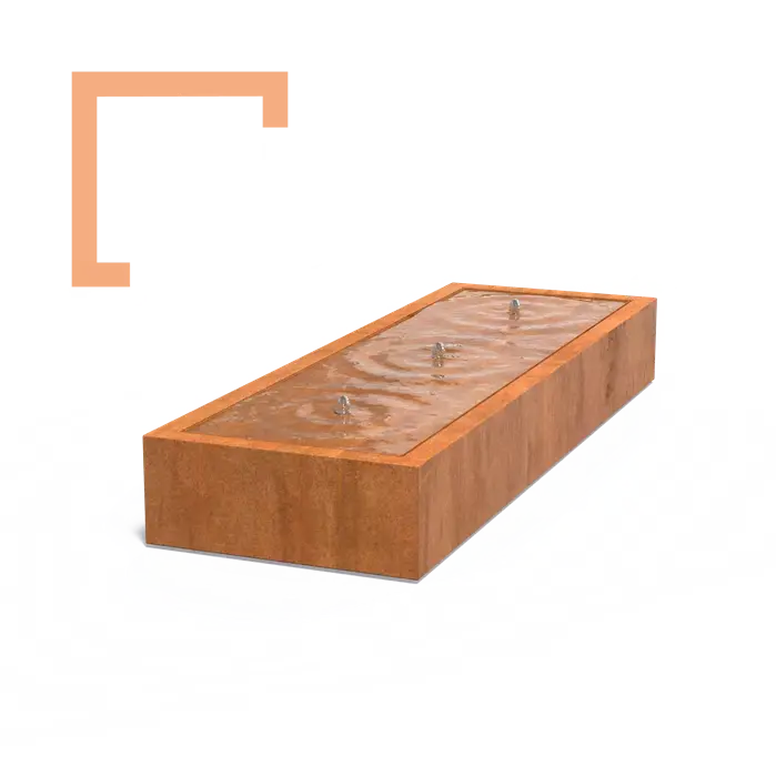 Cortenová fontána Table - 3 trysky