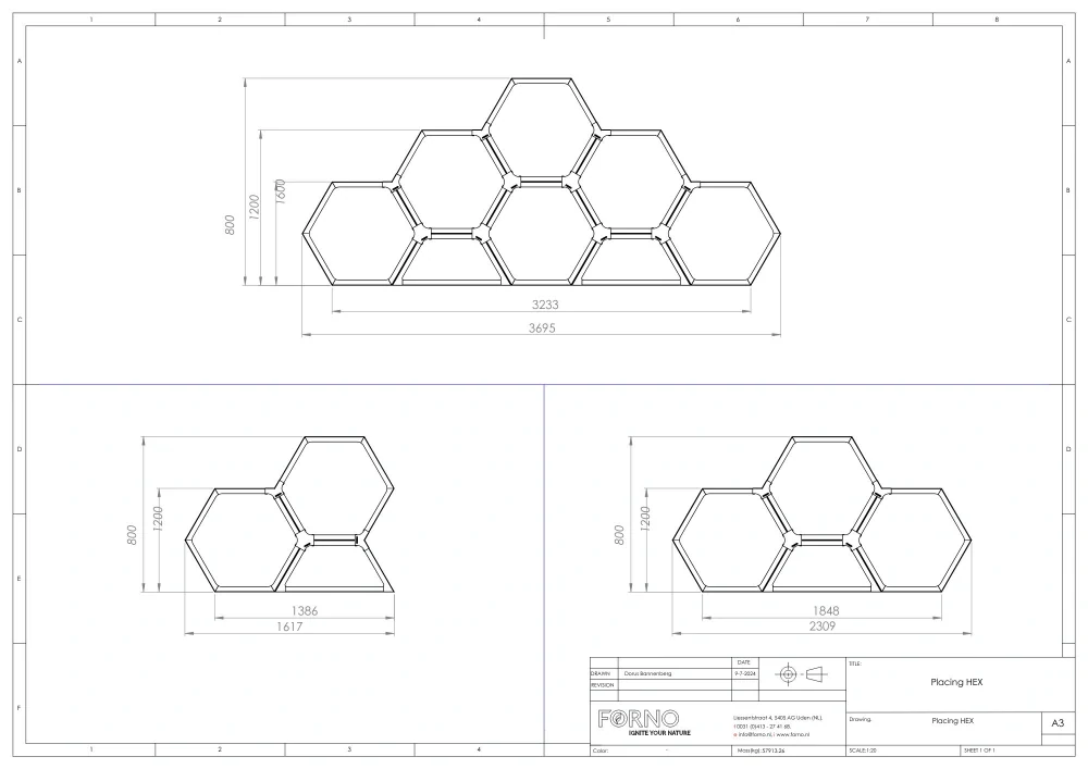 Cortenový dřevník Hex