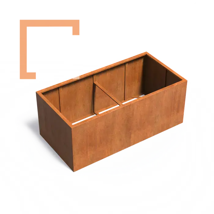 Cortenový květináč Carrez bez dna